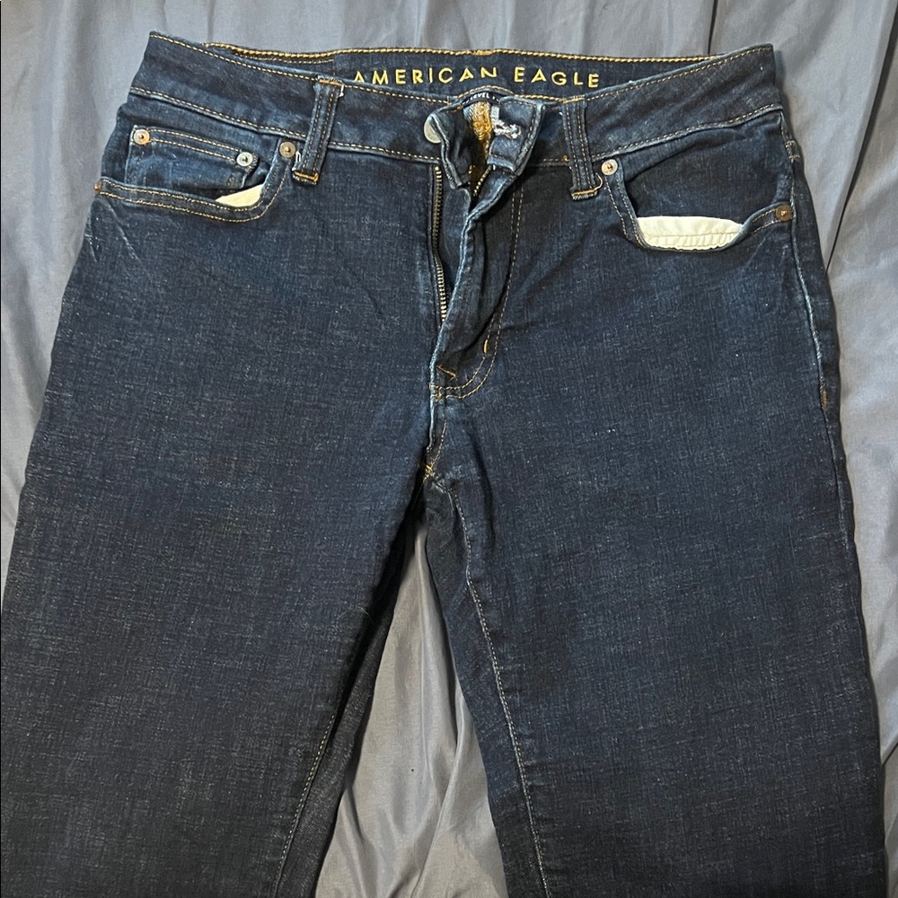 American Eagle Outfitters Women's Deep Blue Skinny Jeans